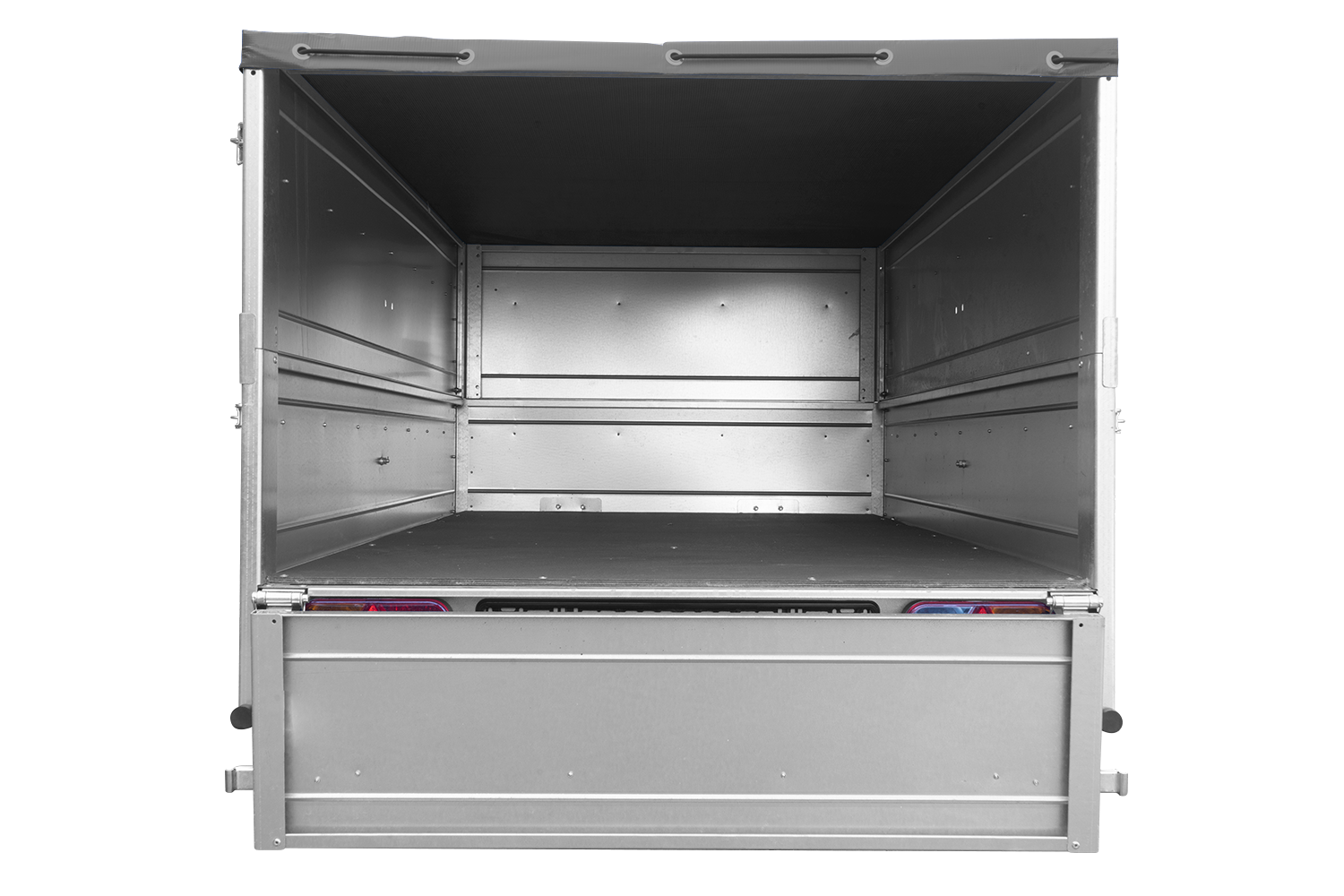 Kippbarer Pkw Anhänger GARDEN TRAILER 200 KIPP mit zusätzlichen Bordwänden, Stützrad und Flachplane