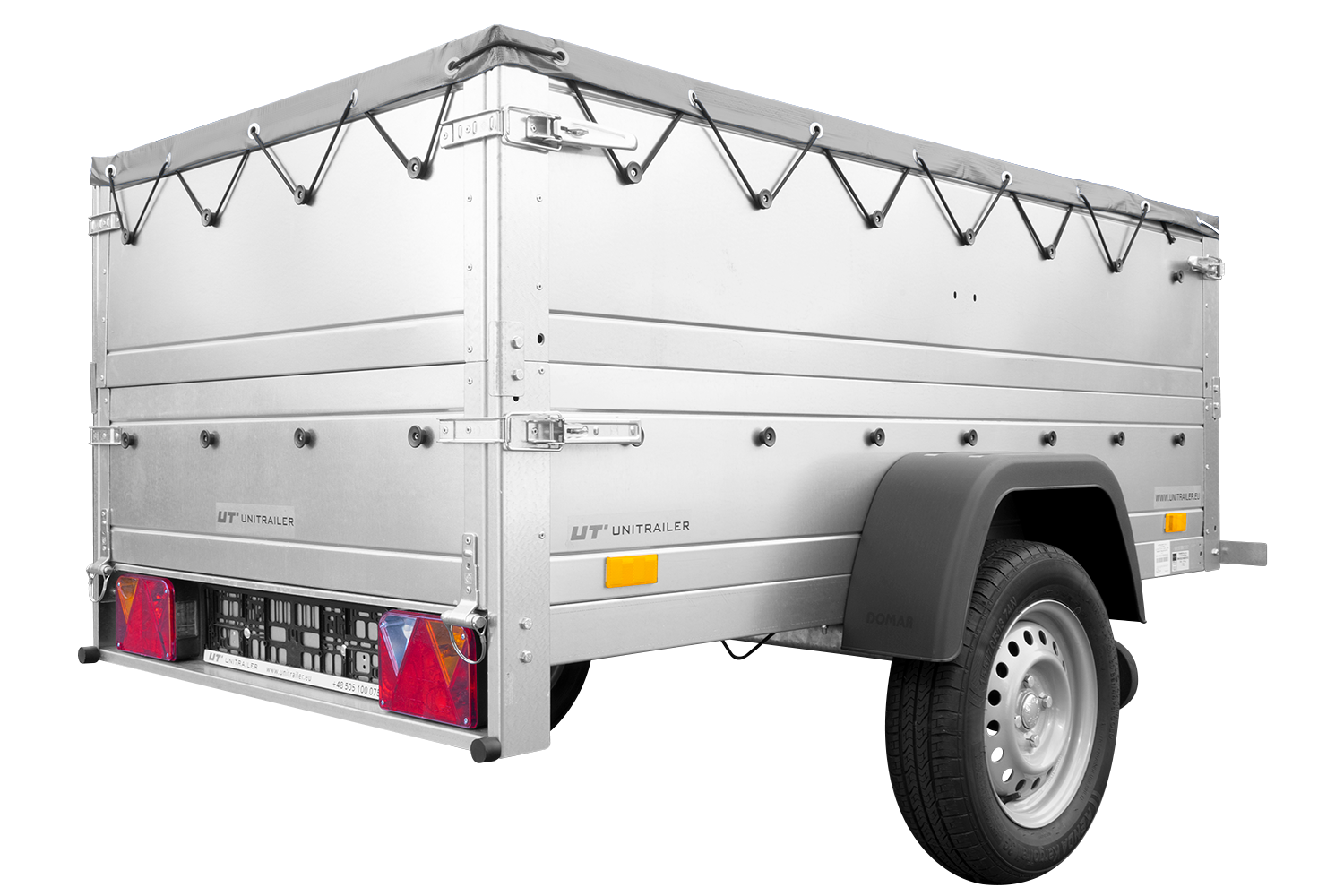 Kippbarer Pkw Anhänger GARDEN TRAILER 200 KIPP mit zusätzlichen Bordwänden, Stützrad und Flachplane