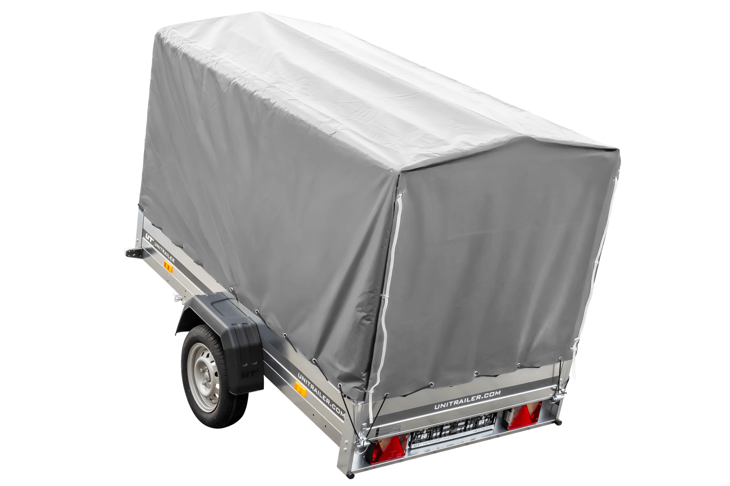 PKW Anhänger 230x125 Garden Trailer 230 KIPP Unitrailer 750 kg mit Stützrad, 110 cm hoher Plane und Hochspriegel