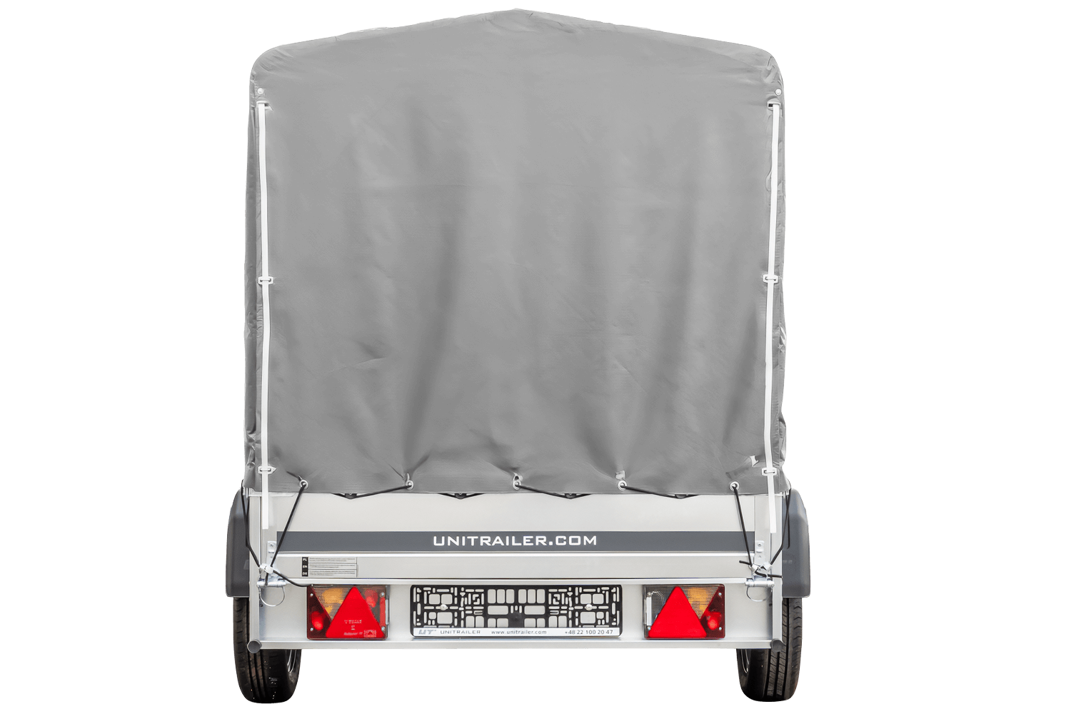 PKW Anhänger 230x125 Garden Trailer 230 KIPP Unitrailer 750 kg mit Stützrad, 110 cm hoher Plane und Hochspriegel